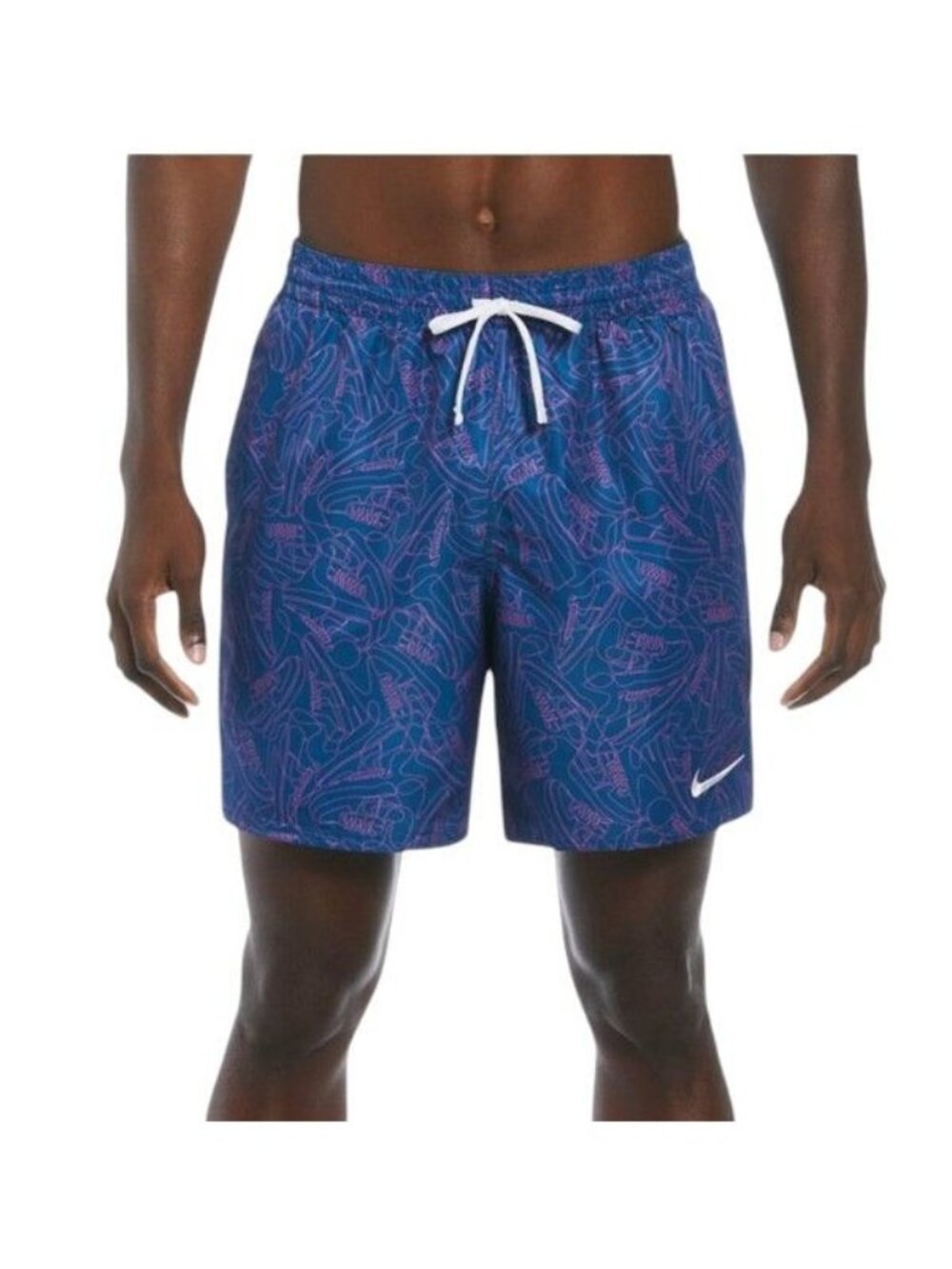 Nike Swim Blue Sneakers 7” Volley Shorts NESSE522-417‎ Men’s M New with Tags